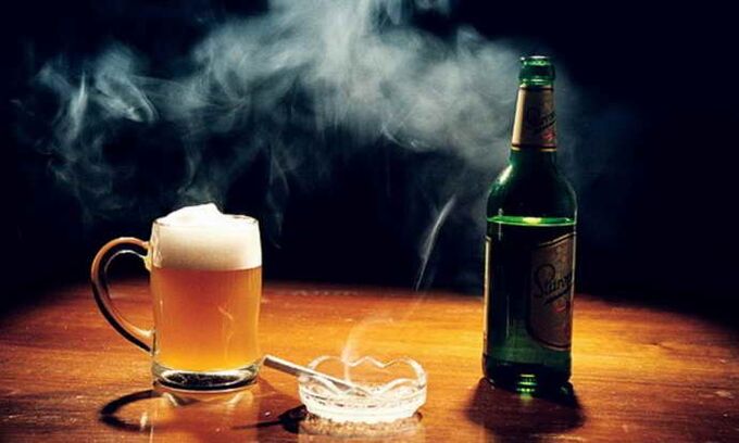 Alcohol and smoking as a cause of breast osteochondrosis