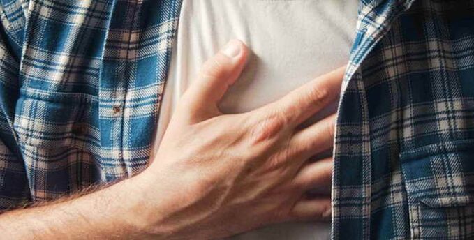 Chest pain for osteochondrosis