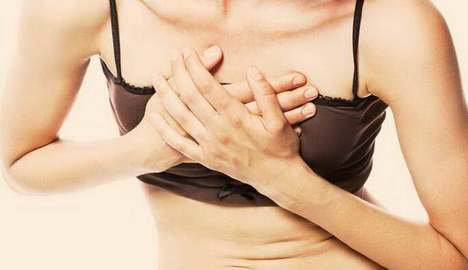 Pain for mammary osteosondrosis