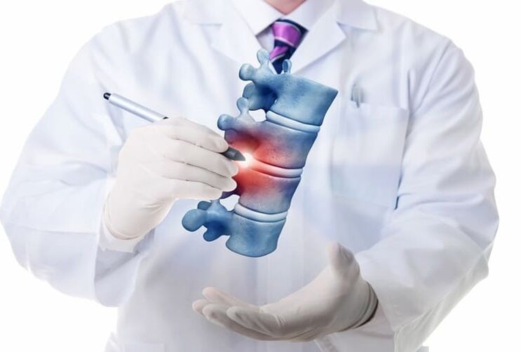 spinal injuries due to thoracic osteochondrosis